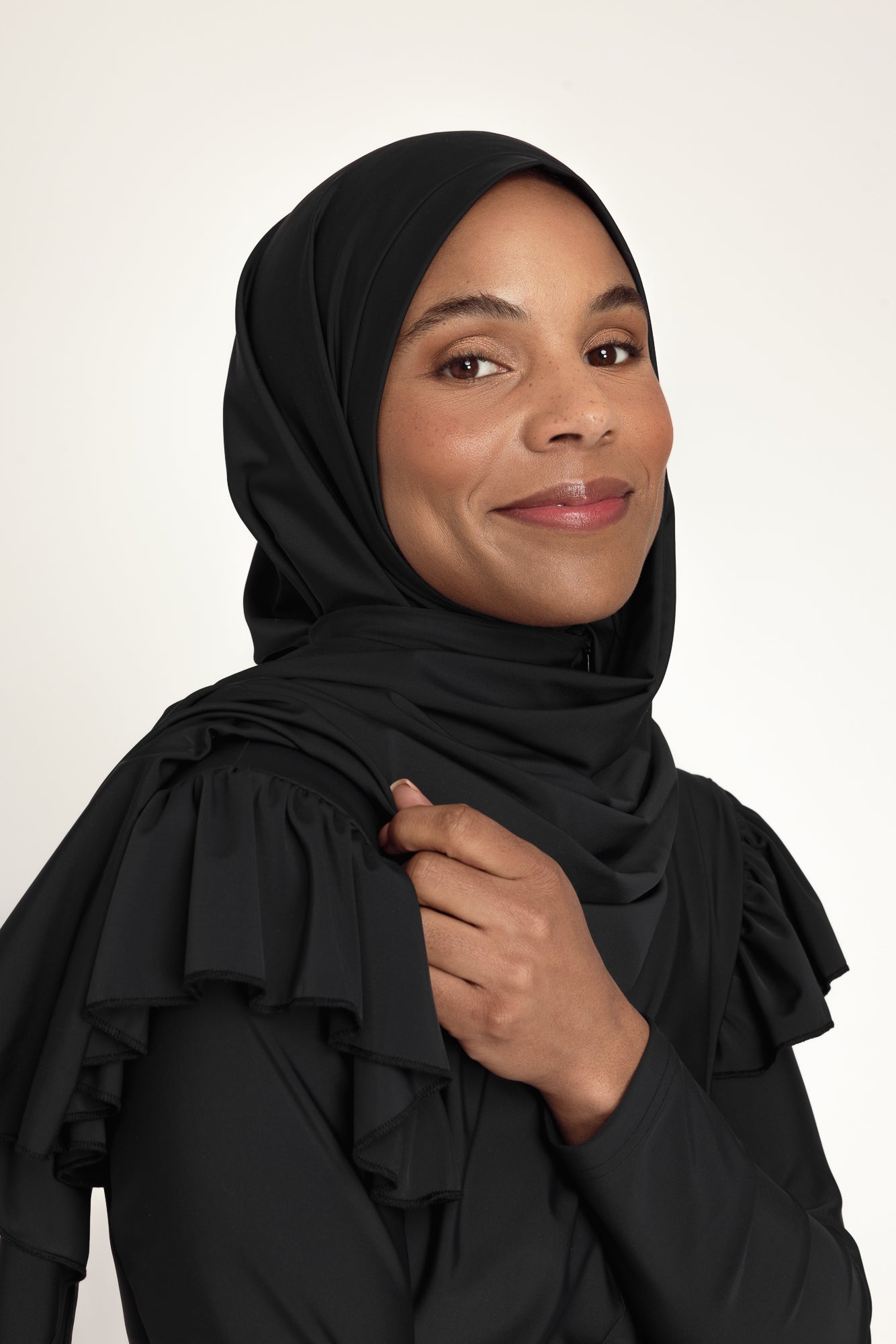 Swim Hijab - Obsidian Black
